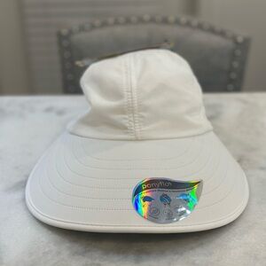 Women’s White Ponyflo Sun Blocker Hat, NWT